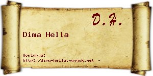 Dima Hella névjegykártya